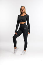 Load image into Gallery viewer, Emerge Black Seamless Leggings