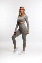 Load image into Gallery viewer, Emerge Grey Seamless Leggings
